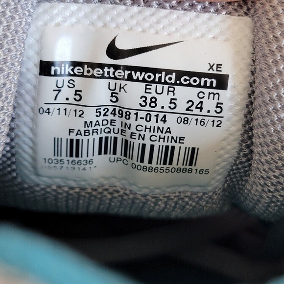 Nike Air Zoom Pegasus 29 / Run Swift 2 Gray Running Shoes Sneakers Women Sz‎ 7.5 - Picture 16 of 16